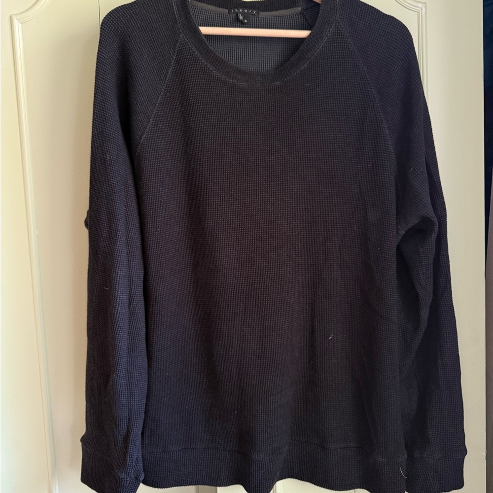 Theory Men’s Black Crewneck Sweater